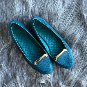 Tory Burch calf hair flat loafers 6